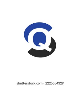 The monogram is the letter S and Q. Elegant and outline.