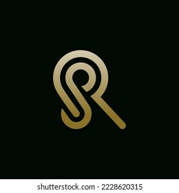 The monogram is the letter S and R. Elegant and unique.