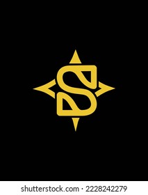 The monogram is the letter S and star. Elegant and unique.