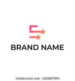 monogram letter S and two star