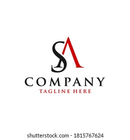 diseño de logotipo SA de letra monográfica