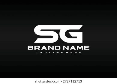 el logotipo de la letra monograma SG