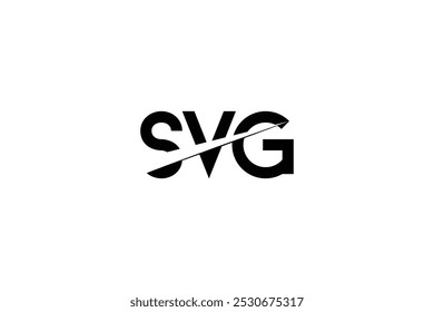 Monogram Letter ''SVG'' Modern Initial Logo Design, ''SVG'' linked circle uppercase monogram logo