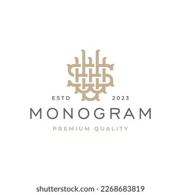 Logo de la carta monográfica SWW. Inicializa el diseño de concepto de tres letras para su marca o identidad de empresa