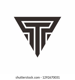 Monogram Letter T Business Company Vector Logo Design
