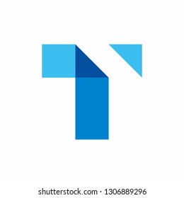 Monogram Letter T Business Company Vector Logo Design