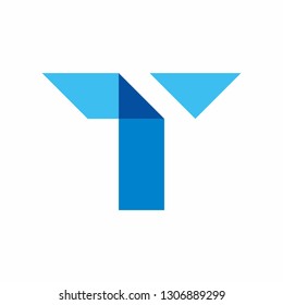 Monogram Letter T Business Company Vector Logo Design