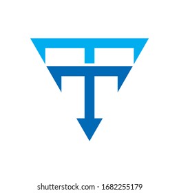 Monogram Letter T Business Company Vector Logo Design