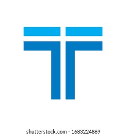 Monogram Letter T Business Company Vector Logo Design