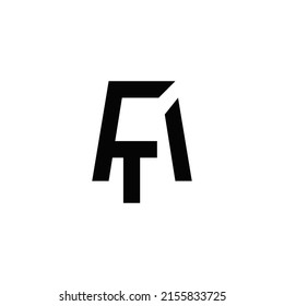monogram letter t a logo