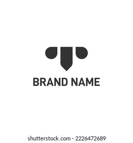 diseño del logotipo T de letra monográfica