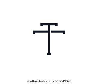 Monogram Letter T Logo Design Template
