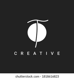 plantilla de logotipo T de letra monográfica con estilo manuscrito, símbolo de logotipo minimalista diseño vectorial en blanco y negro