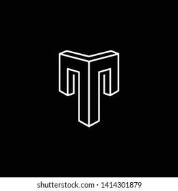 monogram letter T template logo