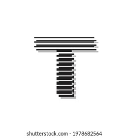 Monogram letter T text effect design vector, Can be used for Logo.