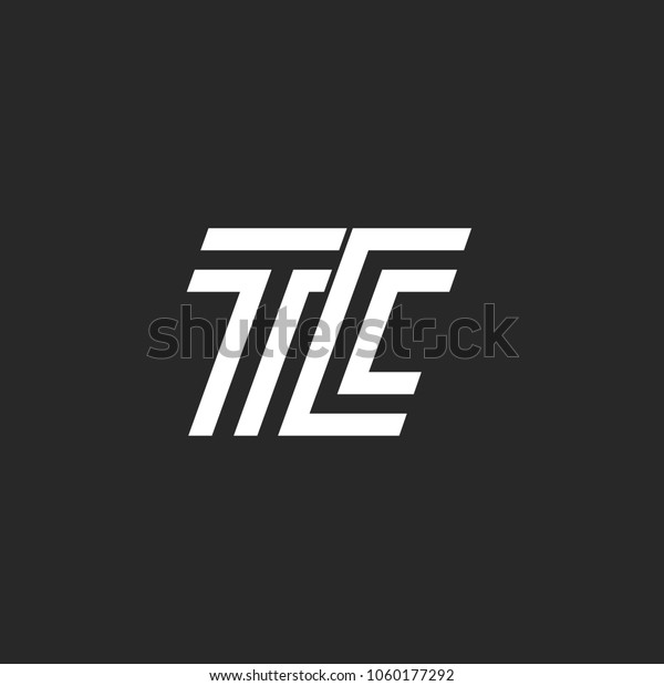 Monogram Letter Tc Logo Linked Two Stock Vector (Royalty Free) 1060177292