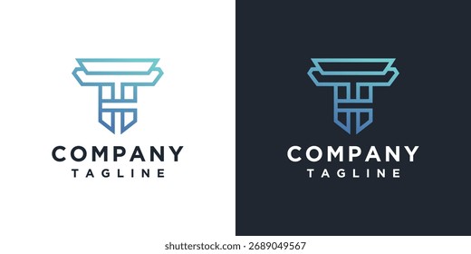 Monogramm Buchstabe TH Logo ist mit Linien, ein Design für ein luxuriöses, elegantes und einfaches Geschäft gemacht.