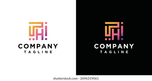 Monogramm Buchstabe TH Logo ist mit Linien, ein Design für ein luxuriöses, elegantes und einfaches Geschäft gemacht.