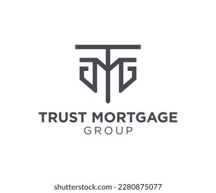 Diseño del logotipo de la letra monograma tmg, vector del logotipo gmt