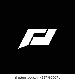 Diseño del logotipo de la carta monográfica TP. Logo en blanco y negro. Usable para logotipos de empresas. Plantilla de diseño de logotipos de vectores planos