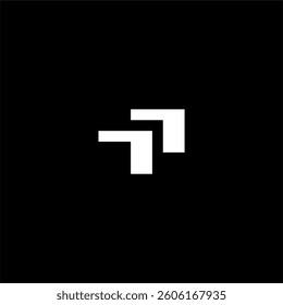 Monogram letter TP or PT with growth concept logo vector