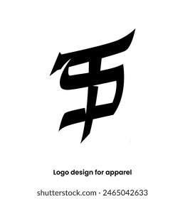 monogram letter TS logo design. letter TS logo for apparel brands. ST logo design for Apparel brand. letter ST apparel logo design template.