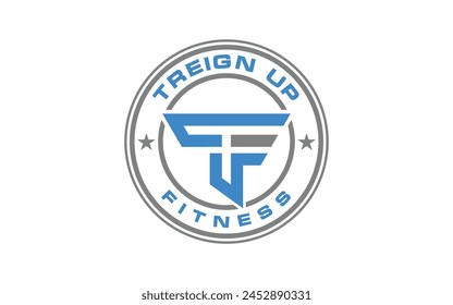 Monogramm Buchstabe TU Fitness Emblem Logo Design Vorlage