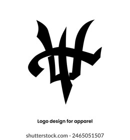 monogram letter TU logo design. letter UT logo for apparel brands. UT or TU logo design for Apparel brand. TU or UT apparel logo design template.