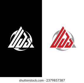 Monogram Letter UJJ Logo Design. Schwarz-Weiß-Logo. Für Firmenlogos geeignet. Vorlage für flaches Vectorlogo