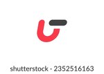 monogram letter UT logo design . Letter UT initials logo . Letter UT logo design template