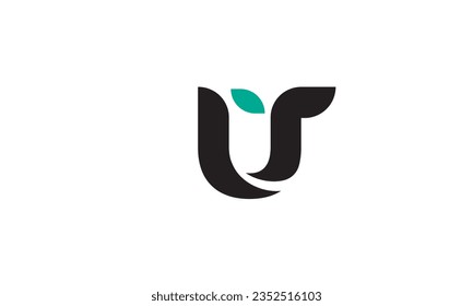 monogram letter UT logo design . Letter UT initials logo . Letter UT logo design template