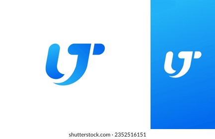 diseño del logotipo UT de letra monográfica. Logo de las iniciales de la carta UT . Plantilla de diseño de logotipo UT de carta