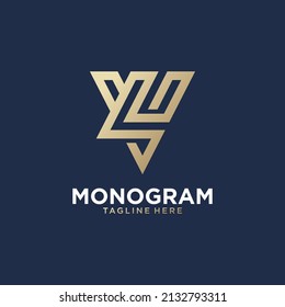 monogram with letter V and L modern logo design inspiration