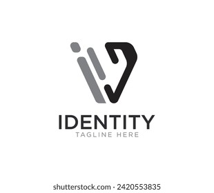 Monogram Letter v Logo Design. IV, VJ, IVJ Logo Symbol