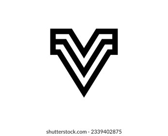 monogram letter V or VV logo design