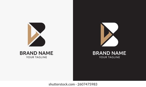 Monogram letter vb logo design
