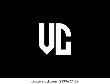 Plantilla de vector de diseño de logotipo VC de carta monográfica