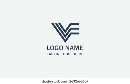 Modelo de logotipo da letra ve do monograma