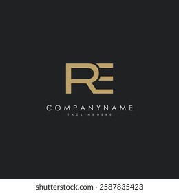RE monogram letter vector logo. concept logo