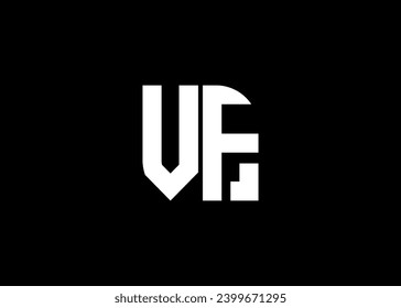 VF-Logo-Design-Vektorgrafik-Vorlage für Monogram-Buchstaben