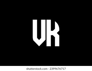 Monogram Letter VK Logo Design Vektorgrafik-Vorlage
