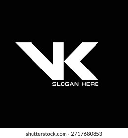 Monogram letter VK logo design Vector - Creative Vk symbol initial letter design