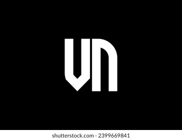 Monogram Letter VN Logo Design vector template