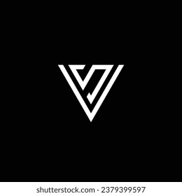 Diseño del logotipo de la carta monográfica frente a la del logotipo. Logo en blanco y negro. Usable para logotipos de empresas. Plantilla de diseño de logotipos de vectores planos