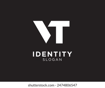 Monogram letter VT logo vector