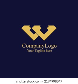 monogram letter W abjad vector inspiration