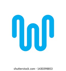 Monogram Letter W Circle Business Company Vector Logo Design
