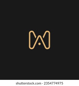 W-Dot-Logo, W-Muster-Design-Vorlage für Monogramm-Buchstaben,

