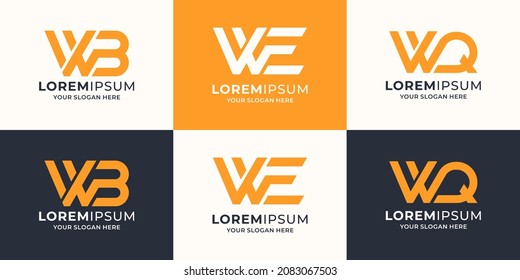 monogram letter W logo for business and brand inspiration logo