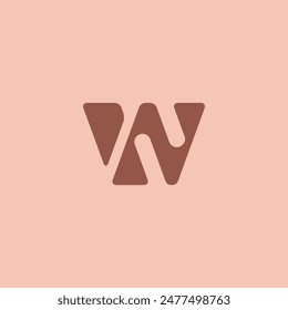 Monogram letter W, logo design template. Vector illustration.